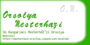 orsolya mesterhazi business card